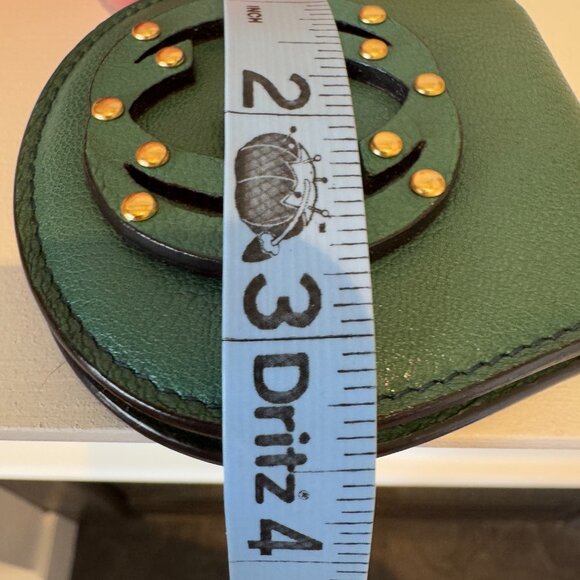 Authentic Gucci Emerald Green Soho Studded Leather Coin Purse - Picture 14 of 15
